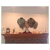Mantel Clock and Wall Art