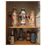 8 Decorative Beer Steins