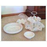 4 Pieces of Fenton Silver Crest