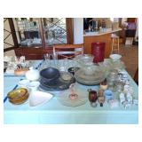 Pressed Glass, Amber Glass, Pink Depression