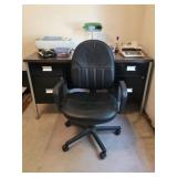 Desk, Rolling Office Chair, Office Supplies