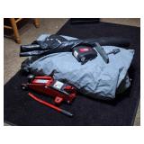 Car Cover, Floor Jack, Tire Inflator