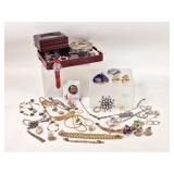 Ladies Costume Jewelry, Jewelry Box, Compact