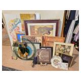 Wall Art, Lead Glass Hanging (Damaged), Figurines