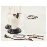 3.45 OZT Sterling Jewelry: Navajo Rings, Bracelets