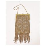 Antique Ladies Steel Cut Micro Bead Purse