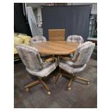 Retro ChromCraft Table and Rolling Chairs