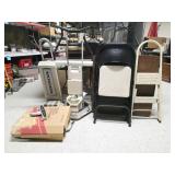 Electrolux Vacuums, Card Table/Chairs, Step Stool