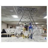 Crystal Glass, Wine Rack, Lighted Bottles