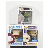 2 Stan Lee Funko POP!, 1 X-Men Funko POP!
