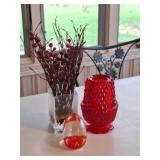 Indiana Glass Ruby Red Fairy Lamp, Paperweight