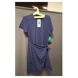 NEW Threads 4 Thought Wrap Dress Size XL, Navy