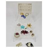 Vintage Brooches: W. German, Cameo, Juliana