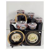 Chokin Plates, Imari Style Tea Set