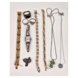 3.35oz Sterling Silver Jewelry: Bracelets, Rings