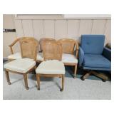 5 Dining Room Chairs, Office Chair