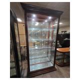 Lighted Curio Cabinet w/ Glass Shelves