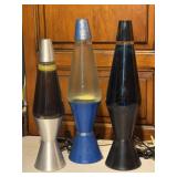 3 Vintage Lava Lamps