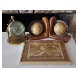 Compass/Clock, Globe Bookends