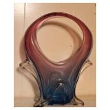 Murano-Style Blown Art Glass Vase