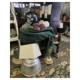 Circular Table, Radio Cabinet,  Lamp Parts
