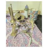 Brass Decor, Stained Glass Lighthouse