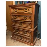 Bassett Chest, Bookcases, Carved Floor Lamp