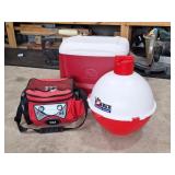 Coolers: Igloo, Wilson, Big Bobber Floating Cooler