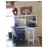 Desk, Chair, Cannon Printer, Subwoofer, Bank