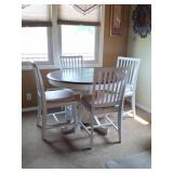 Pedestal Table & 4 Chairs