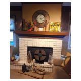 Decor, Clock, Vases, Giraffe Print, Carved Cane