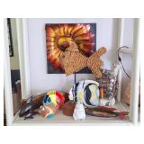Decor: Turtle, Carved Dolphins & Fish, Wall Art