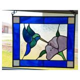 Hummingbird Stained Glass Wall Hanging