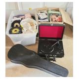 Violin, Record Player, Record Albums: Cream, U2
