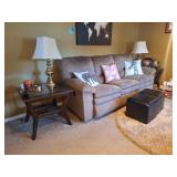 Sofa, Loveseat, 2 End Tables, 2 Lamps, Rug