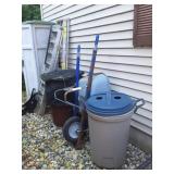 Kobalt Wheelbarrow, Suncast Storage Cabinet, Ramps