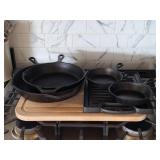 2 Lodge Cast Iron, Cracker Barrel Skillet