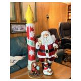 Noel Blow Mold Light, Santa Statue