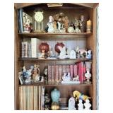 Figurines, Books, Clock, Book Ends, Asian Decor