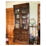 Lighted Wood China Cabinet