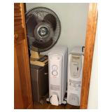 Heaters, Fans, Large Goose-neck Floor Light