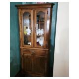 Wood China Corner Cabinet