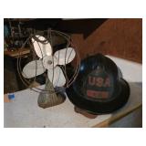 Vintage Fan, Fireman Helmet