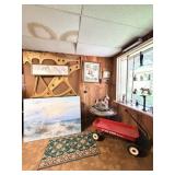 Wall Art, Home Decor, Red Wagon