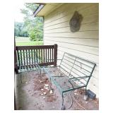 Patio Furniture, Folding Chairs, Bench, Pedestal