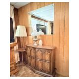 Mid-Century Credenza, Floor Lamp, Table Lamp