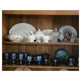 Carnival Glass, Pressed Glass, Tea Pot, China