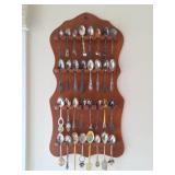 2.35 OZT Sterling, Collector Spoons on Rack