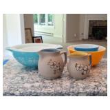 Pyrex Butterprint Bowls, Pigeon Forge Pottery