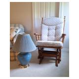 Oak Glider & Ginger Jar Lamp